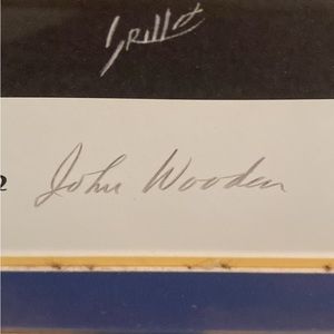 John wooden UCLA signed lithograph